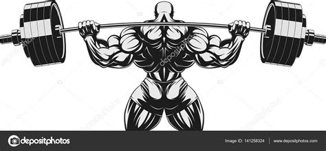 Bodybuilder With Barbell Stock Vector Image By ©andreymakurin 141258324