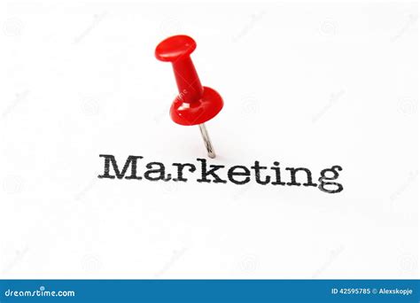 Push Pin On Marketing Stock Image Image Of Article Close 42595785
