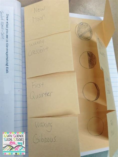 Math Science Social Studiesoh My Foldable Friday Phases Of