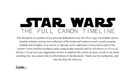 I Created A Full Complete Star Wars Timeline Starwarsbooks