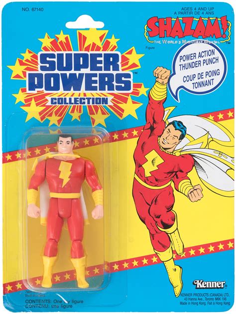 Hakes Super Powers Shazam Captain Marvel Figure On Card