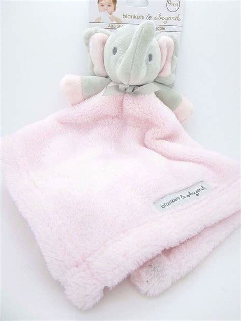 Blankets And Beyond And Pink Elephant Baby Security Blanket Gray Nunu P81