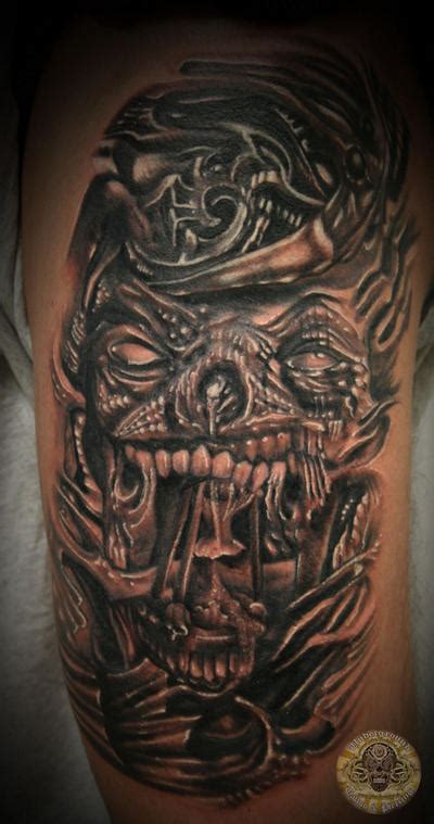 3 Cover Up Skull Face Tat By 2face Tattoo On Deviantart