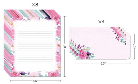 Buy Stationary Writing Paper With Envelopes Flora Stationery Set With