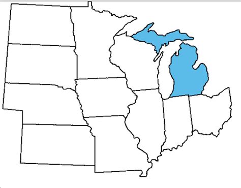 Us Midwest Region States And Capitals Diagram Quizlet