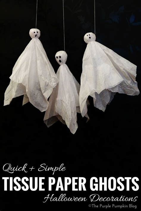 Tissue Paper Ghosts Crafty October Day 5