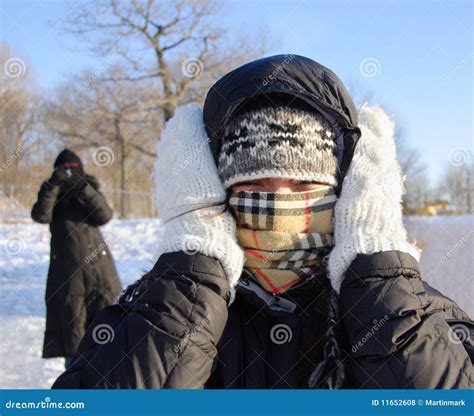 Woman Freezing Cold Stock Photo Image Of Female Natural 11652608