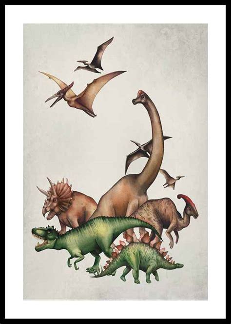 Dinosaurier Poster Kinder Wandkunst