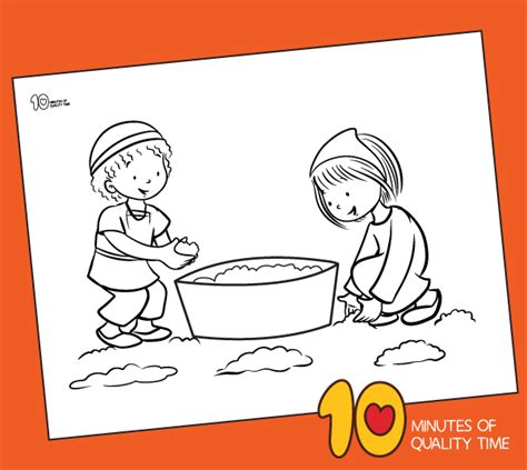 Manna From Heaven Coloring Page 10 Minutes Of Quality Time