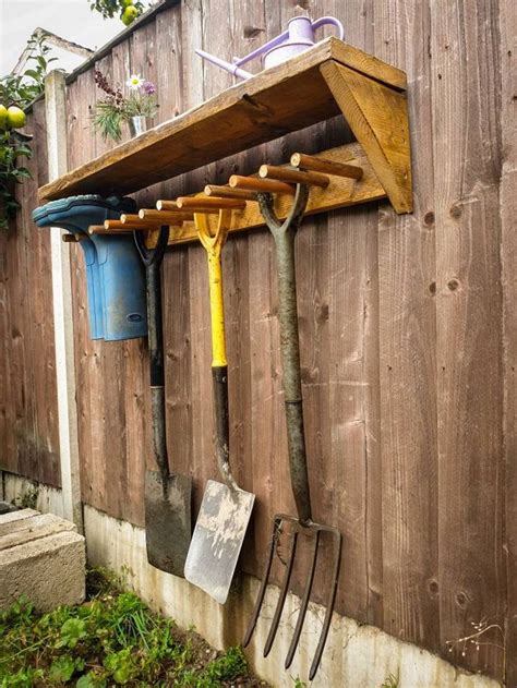 Wooden outdoor welly rack garden tool storage hanger and | Etsy