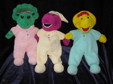 Barney Bj Baby Bop Stuffed Plush Animal Toy Doll Pbs Thermal Pajamas