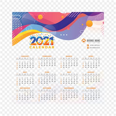 Design De Modelo De Calendário 2021 Calendário 2021 Calendário Anual