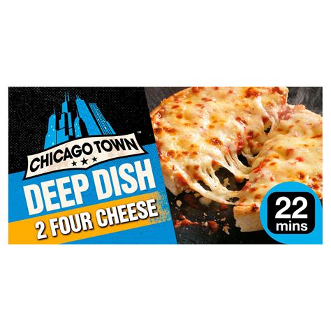 Chicago Town 2 Deep Dish Four Cheese Mini Pizzas 2 X 155g Pizza