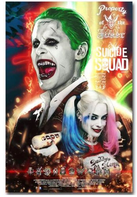 Custom Canvas Art Suicide Squad Superheroes Poster Harley