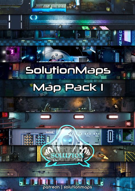 Dystopian Futures Map Pack 1 1080p Cyberpunk Animated Battle Maps