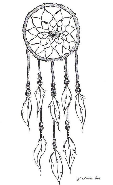 dream catcher tattoo outline idea | tattoos | Pinterest | Feathers