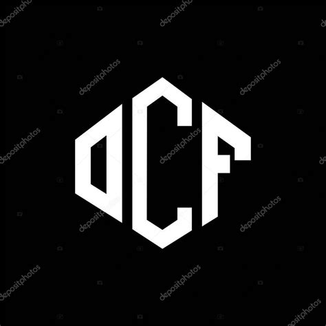 Diseño Del Logotipo De La Letra Ocf Con Forma De Polígono Diseño Del