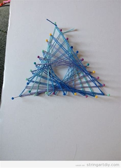 String Art On A Paper Using Pins And Threads String Art Diystring Art Diy