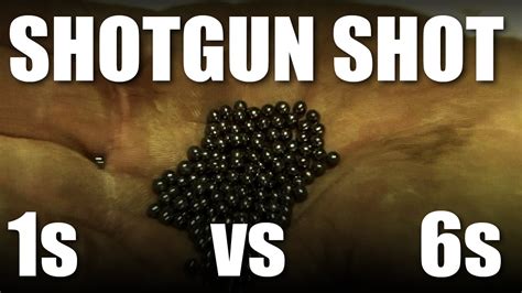 And despite what all the armchair experts assert, wielding a shotgun isn't as simple a matter of pointing it in the general. Shotgun Shot: size 1s vs size 6s - YouTube