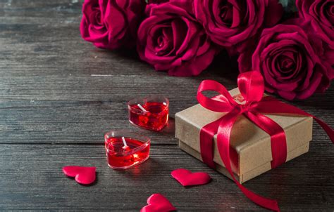 Roses T Candles Hearts Valentines Day Love Hd Wallpaper Dir Wallpapers