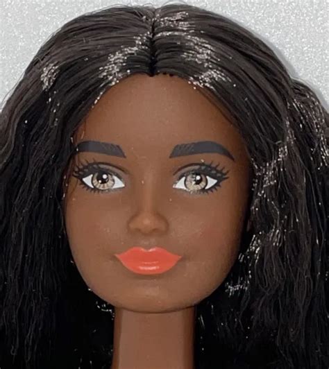 BARBIE MADE TO Move Fashionistas 166 AA Nude Black Doll Crimped