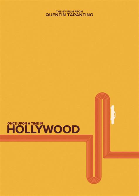 Once Upon A Time In Hollywood Poster Retro Minimalist Movie Etsy