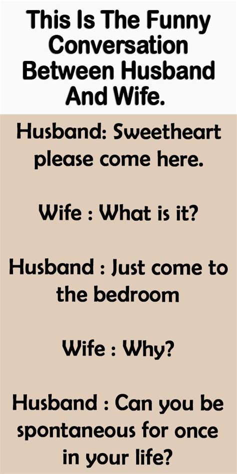 A Poster With The Words Husband And Wife In Black On It Which Reads This Is The Funny