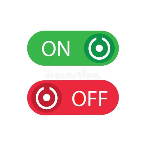 Button On Off Logo Vector Stock Vector Illustration Of Buttons