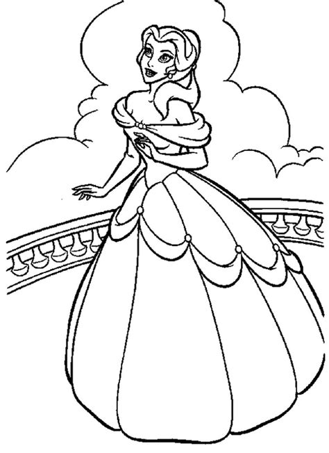 Belle coloring page free printable coloring pages skip to main content. Free Printable Belle Coloring Pages For Kids | Disney ...