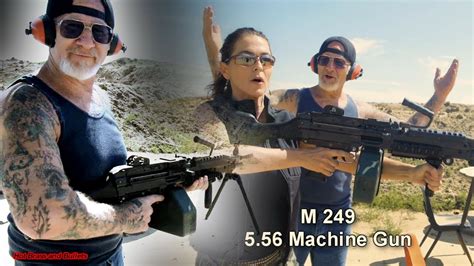 most armed man in america shoots his m 249 minimi youtube