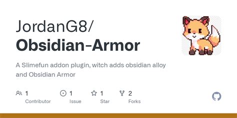 Github Jordang8obsidian Armor A Slimefun Addon Plugin Witch Adds