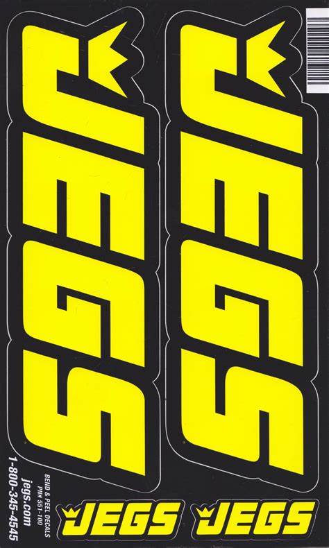 12 Yellow Jegs High Performance Parts Drag Racing Stickers Hot Rod