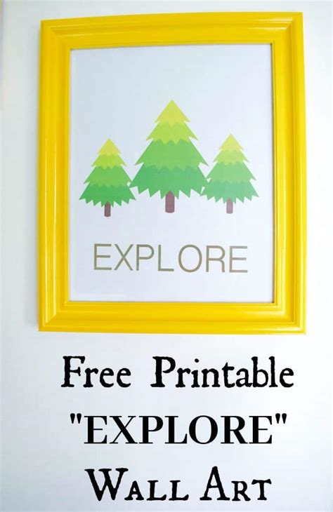 Free Explore And Adventure Travel Printable Wall Art Decor