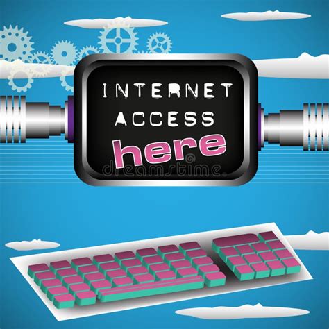 Internet Access Here Stock Vector Illustration Of Connection 45947336
