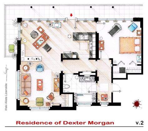 Hand Drawn Floor Plans Of Popular Tv Show Apartments And Houses
