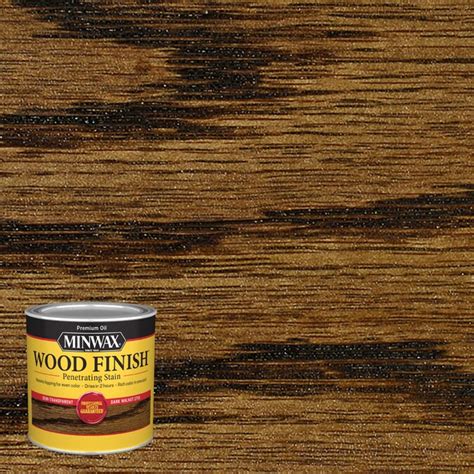 Minwax Wood Finish Oil Based Dark Walnut Satin Interior Stain Half