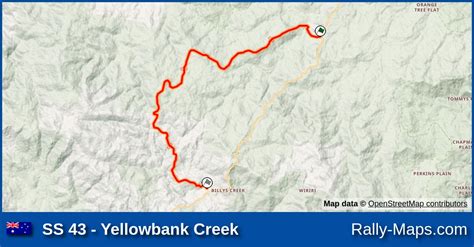 Ss 43 Yellowbank Creek Stage Map Southern Cross International Rally