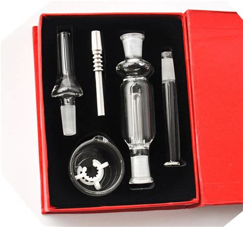 Glass Oil Burner Pipe With Mm Male Stainless Steel Tip Thick