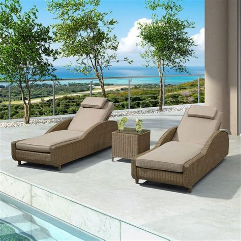 Rattan Sun Lounger Set Lounge Chair Teak Garden Furniture Sun Lounger Lounger Rattan Sun