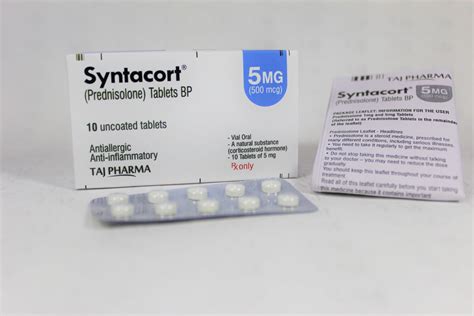 Prednisolone Tablets Bp 5mg Syntacort