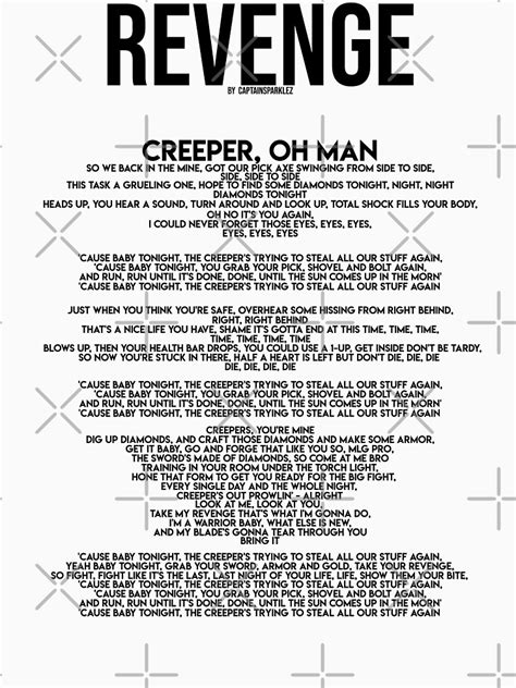 Creeper Aw Man Lyrics T Shirt By Artsylab Redbubble