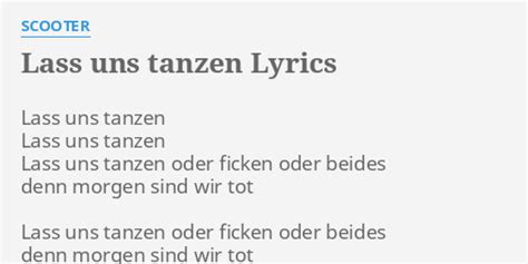 Lass Uns Tanzen Lyrics By Scooter Lass Uns Tanzen Lass