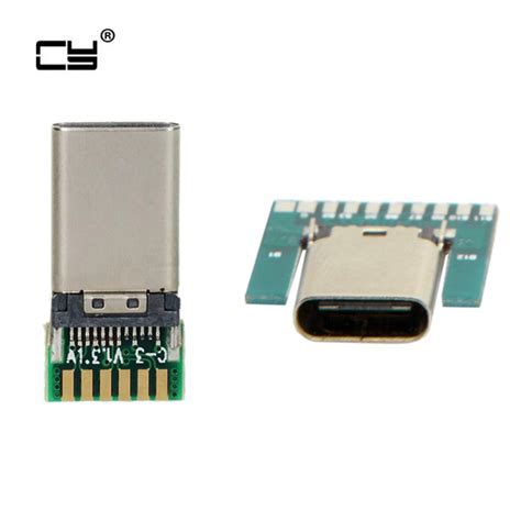 Diy 24pin Usb 31 Type C Male And Female Plug And Socket Connector Smt Type