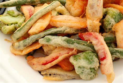 If you are going to a japanese tempura is very good for parties, because of the tasty colourful looking, it is easy to pick and you can chose. Tempura, come si prepara | LifeGate