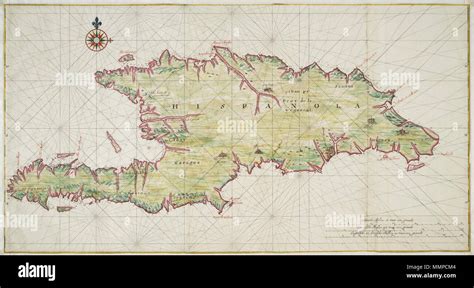 Amh 6758 Na Map Of The Island Of Hispaniola Haïti And Dominican