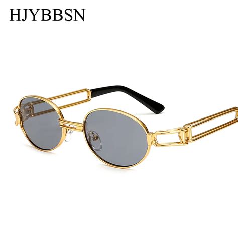 2017 Hip Hop Retro Small Round Sunglasses Women Vintage Steampunk Sunglasses Men Gold Sun