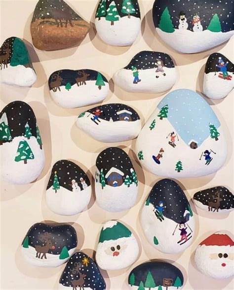 Christmas Rock Painting Ideas Color Made Happy
