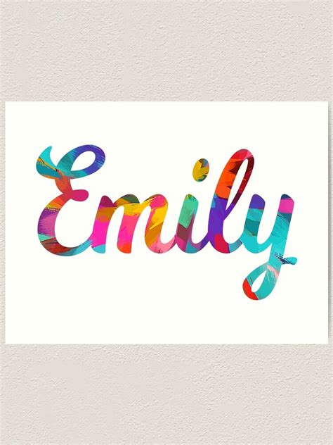Emily Abstract Painting Girls Name Art Print For Sale By Comickitsch