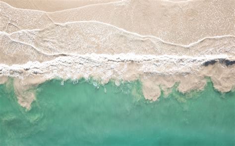 Download Wallpaper 3840x2400 Sea Beach Aerial View Coast Waves