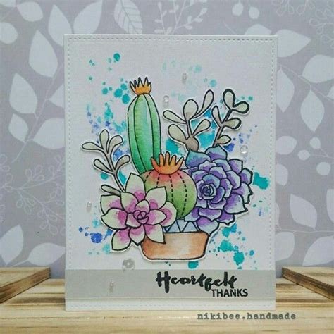 Waffle Flower Watercolor Thank You Cards Cacti Flower Watercolor